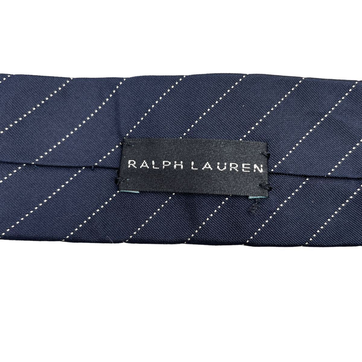 Ralph Lauren Black Label / Ralph Lauren Black Label stripe necktie navy Italy made silk 