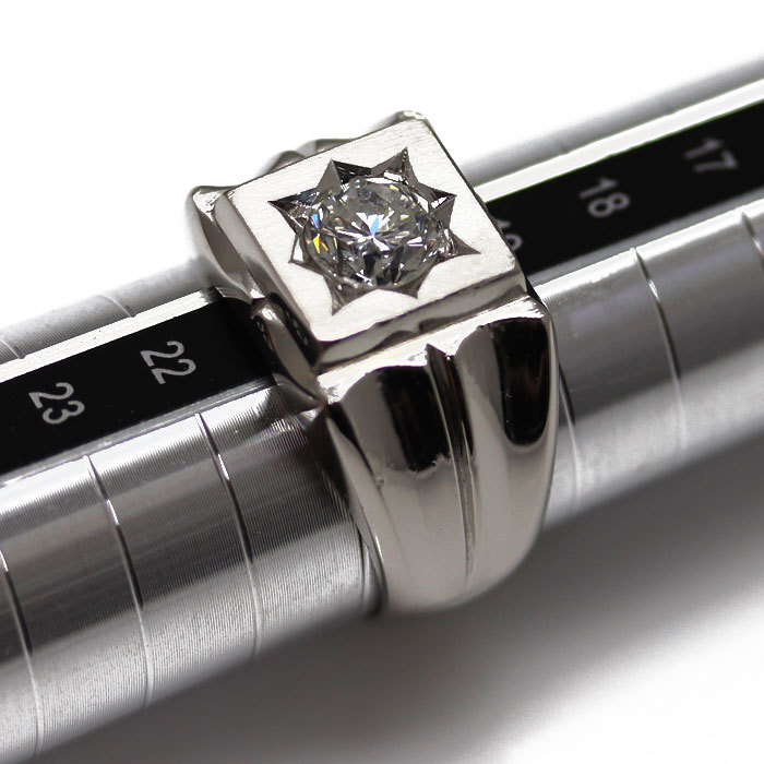 Pt900プラチナ 印台 リング・指輪 ダイヤモンド1.25ct 20号 30.5 Pt900プラチナ 印台 リング・指輪 ダイヤモンド1.25ct 20号 30.5