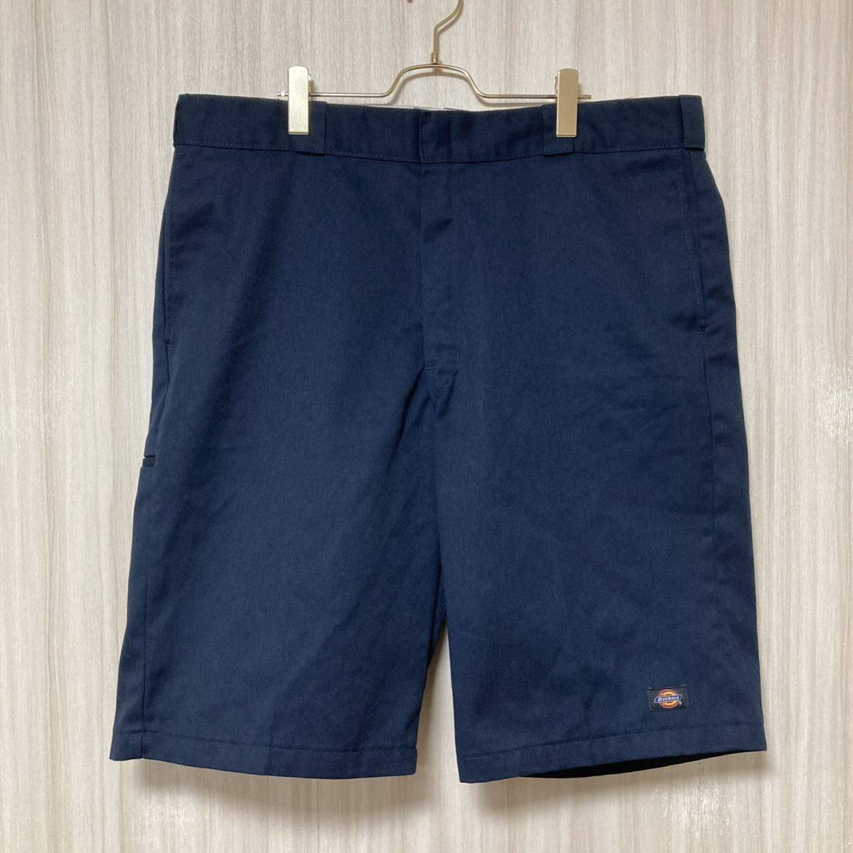 ディッキーズ カーゴパンツ ワイドハーフパンツ ストリート ネイビー