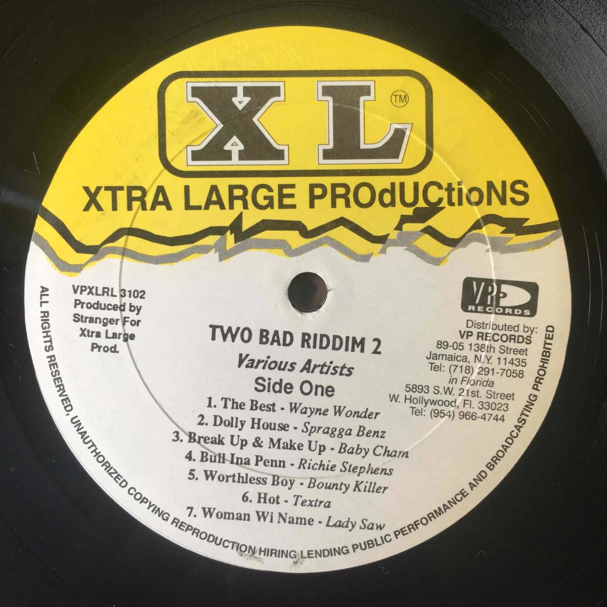 ★美盤！1996！HAUNTED / DUGU DUGU riddim 2 way！【Various - Two Bad Riddims 2】LP Xtra Large Productions / VP Records_画像4
