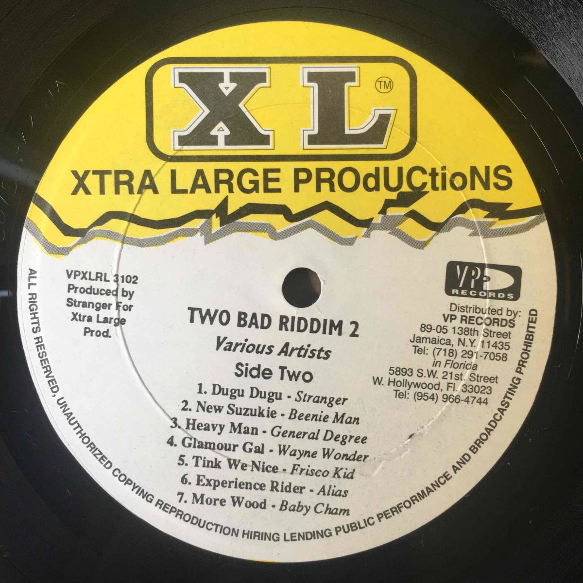 ★美盤！1996！HAUNTED / DUGU DUGU riddim 2 way！【Various - Two Bad Riddims 2】LP Xtra Large Productions / VP Records_画像5