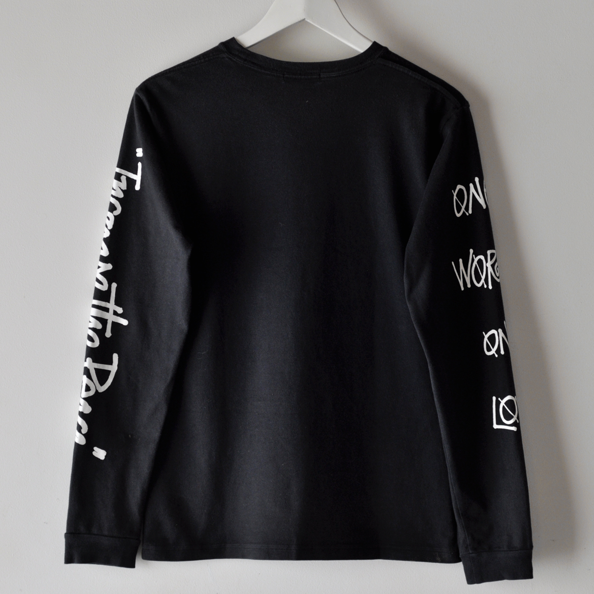 STUSSY WOMAN プリント 長袖 Tシャツ ブラック 黒 ストックロゴ STUSSY WOMAN プリント 長袖 Tシャツ ブラック 黒 ストックロゴ