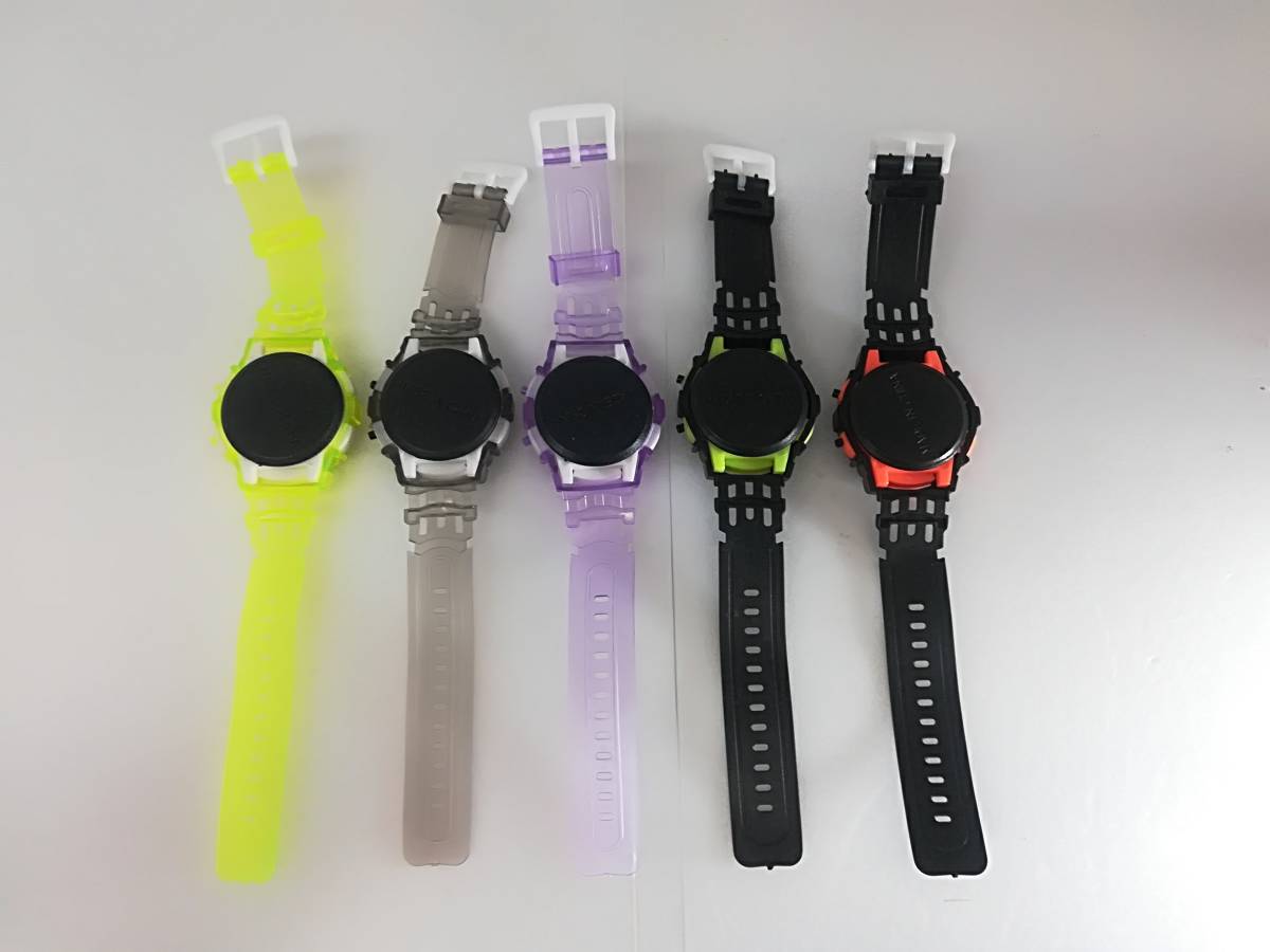 # almost unused 1000 jpy ga tea gift silicon digital watch wristwatch 5 kind set postage 140 jpy ~ list watch 