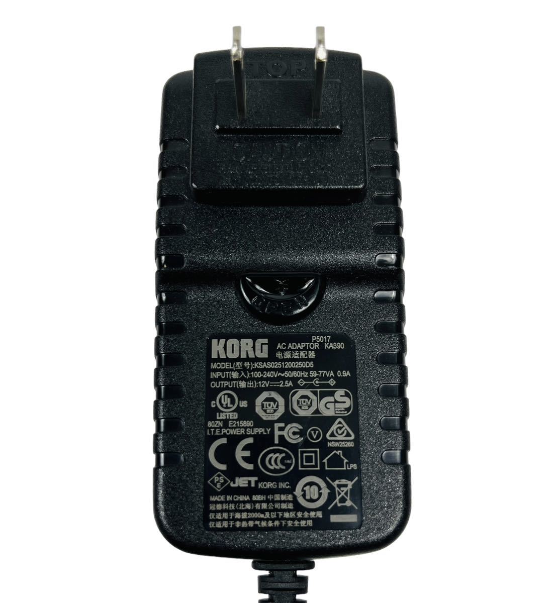KORG コルグ ACアダプター KA390 (model KSAS0251200250D5) 出力 KORG コルグ ACアダプター KA390 (model KSAS0251200250D5) 出力