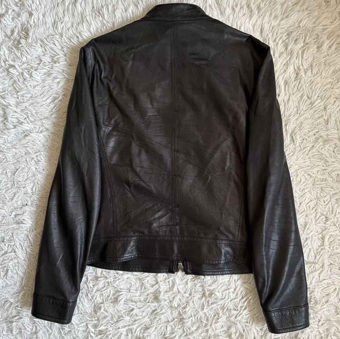 極美品 EMMETI エンメティ JURI ユリ ライダースジャケット シングル