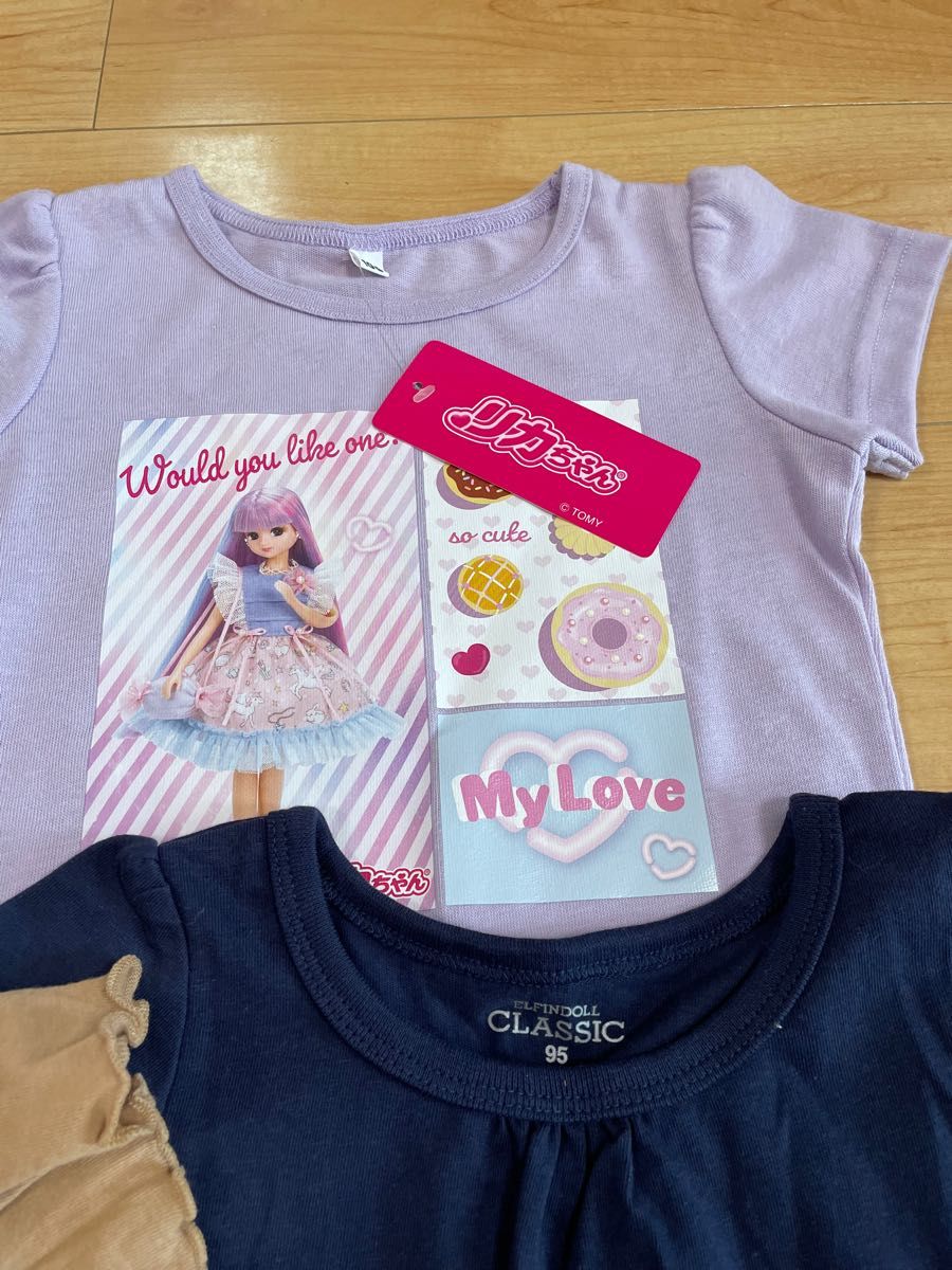 未使用 95 100 半袖Tシャツ 4枚 リカちゃん