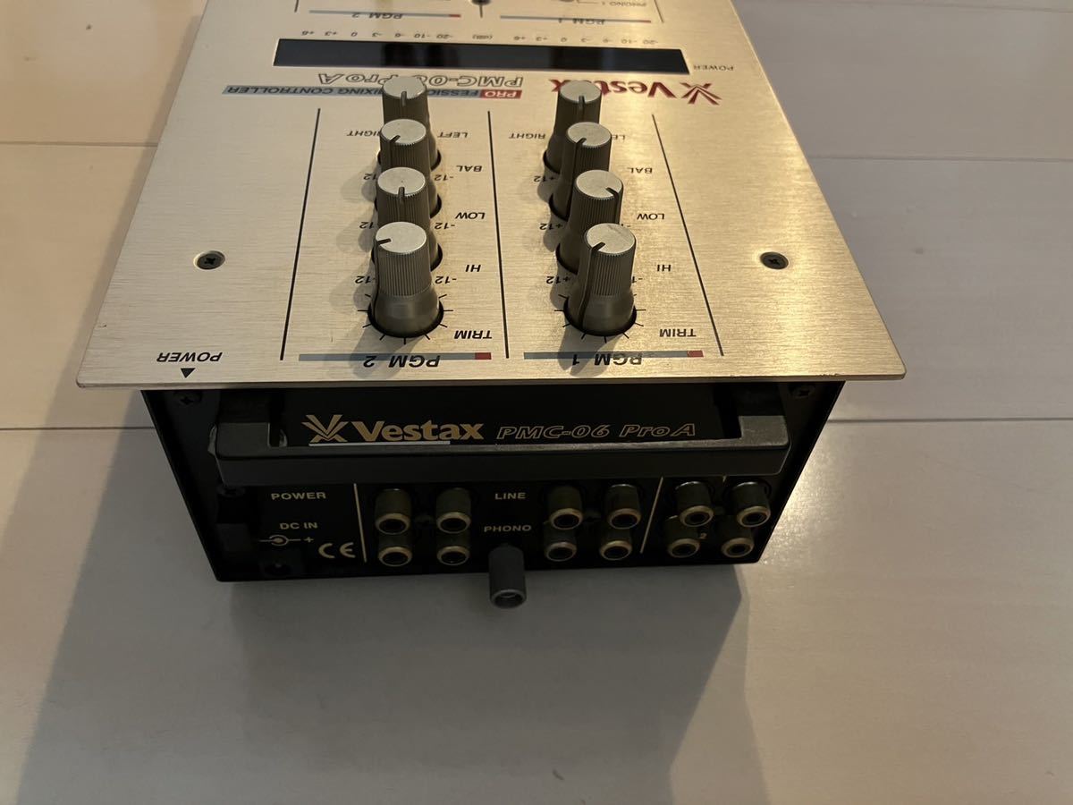 ベスタクスvestax PMC 06A MixTick シャンパンゴールド1990年代ビンテージミキサー中古可動品ヒップホップDMCバトル_画像2