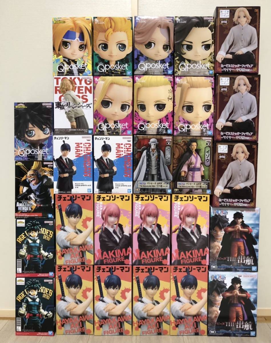 ワンピース 東京リベンジャーズ ヒーローアカデミア チェンソーマン 美少女フィギュア まとめ売り 29個セット 新品 未開封
