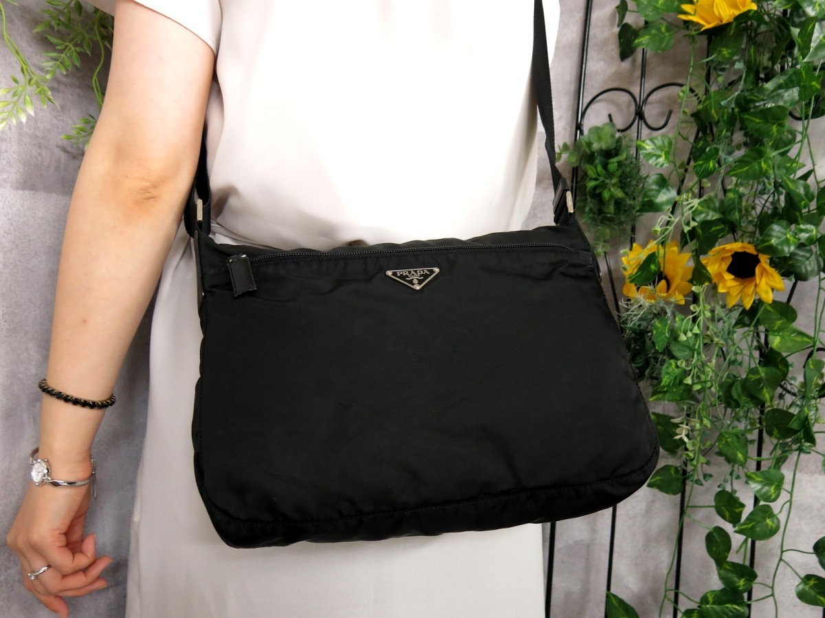 ○超美品○PRADA プラダ○メンズ○ポコノ ナイロン カーフ レザー 本革
