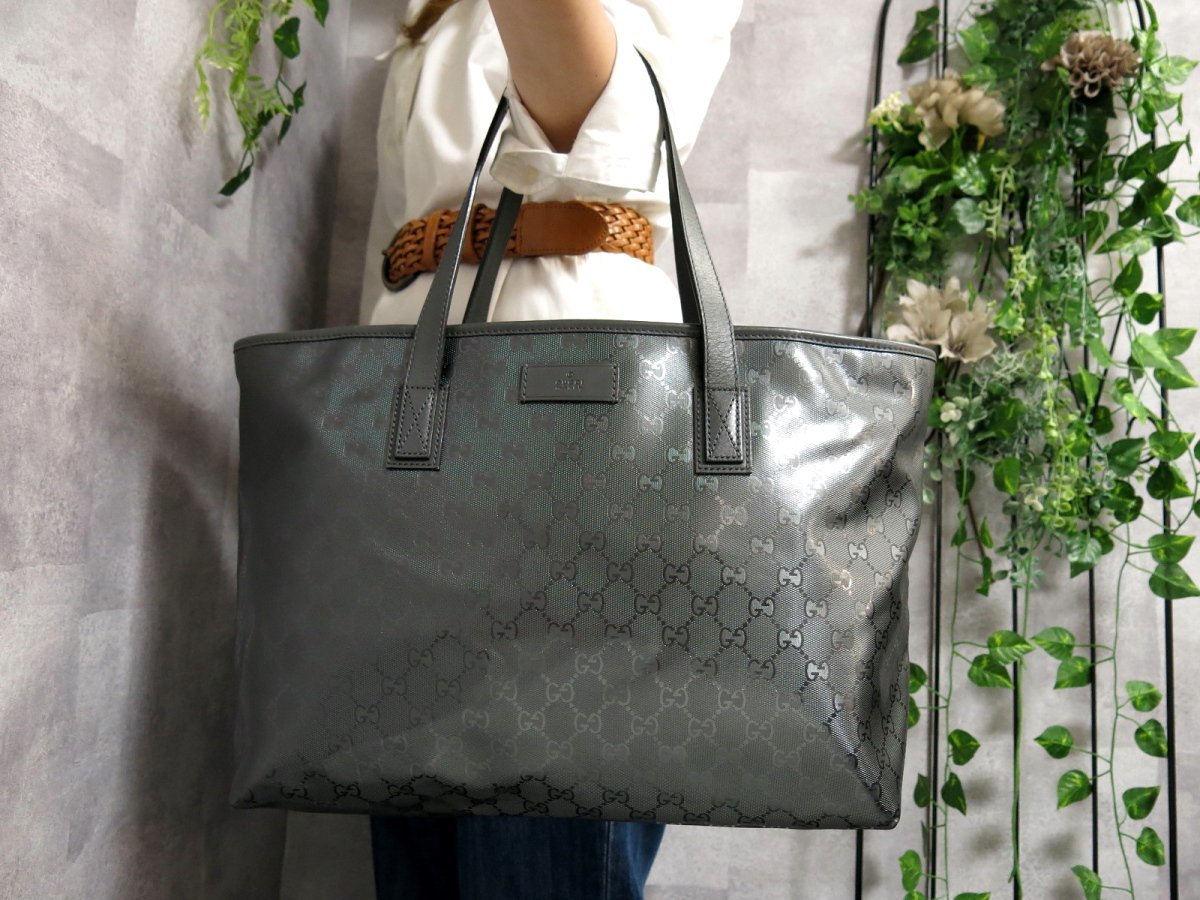 ○超美品○GUCCI グッチ○インプリメ○PVC カーフ レザー 本革○トート