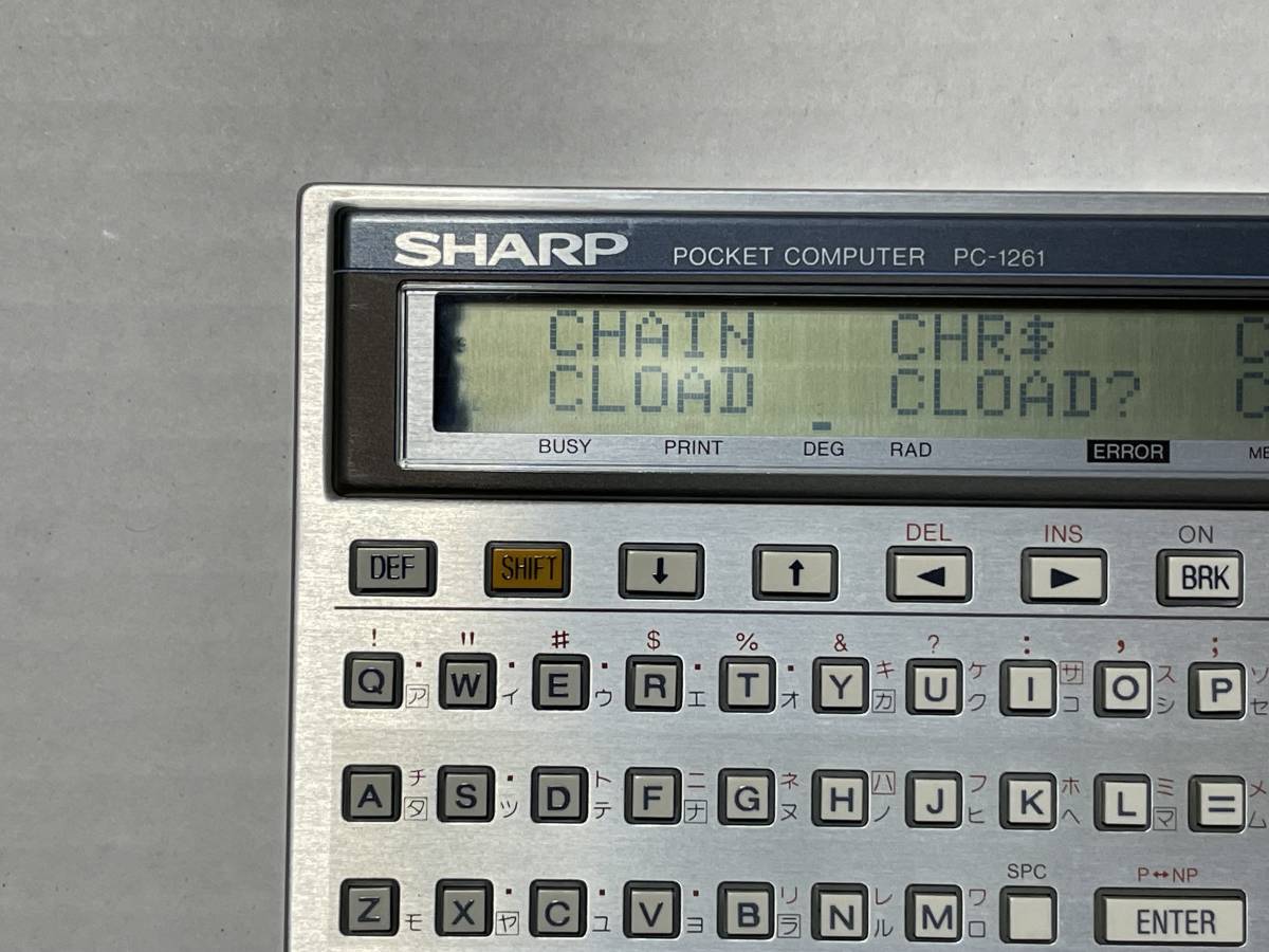 SHARP ポケットコンピュータ PC-1261(難あり)+取説 | perkebunan
