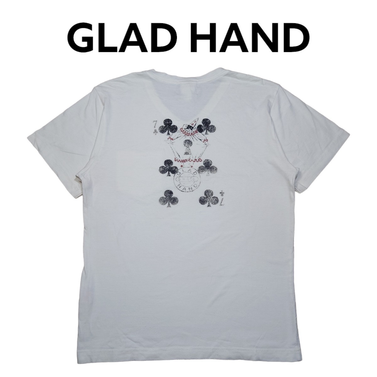 注目 グラッドハンド トランプ ビッグプリントTシャツ BY GLAD HAND