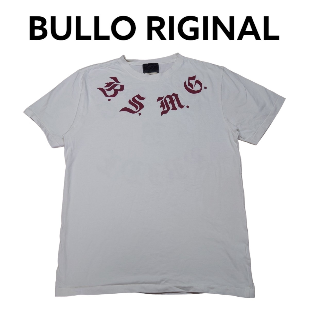 BULLORIGINAL　ビッグプリントTシャツ　ブルオリジナル　グラッドハンド　ホワイト_画像1