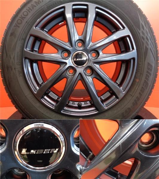 フリード GB5 中古 LEBEN 15インチ 5H-114.3 ヨコハマ ブルーアース AE51 185/65R15 2022年製 4本セット GB6 GB7 GB8 夏タイヤ FREED_画像4