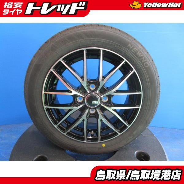 夏用 4本セット 155/65R14 ブリジストン NEWNO アルミ 14インチ VENES 国産タイヤ ホイールセット 軽自動車_画像1