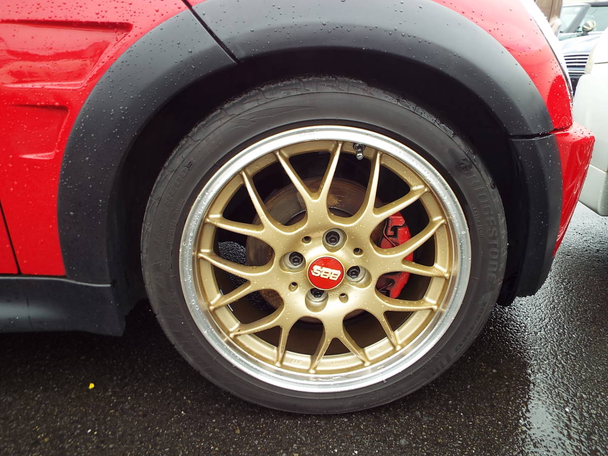 BBS 17インチアルミ 7J BMW ミニ MINIで使用 1円売り切り 245/45/17 ガリ傷なし R50R52R53R56R57