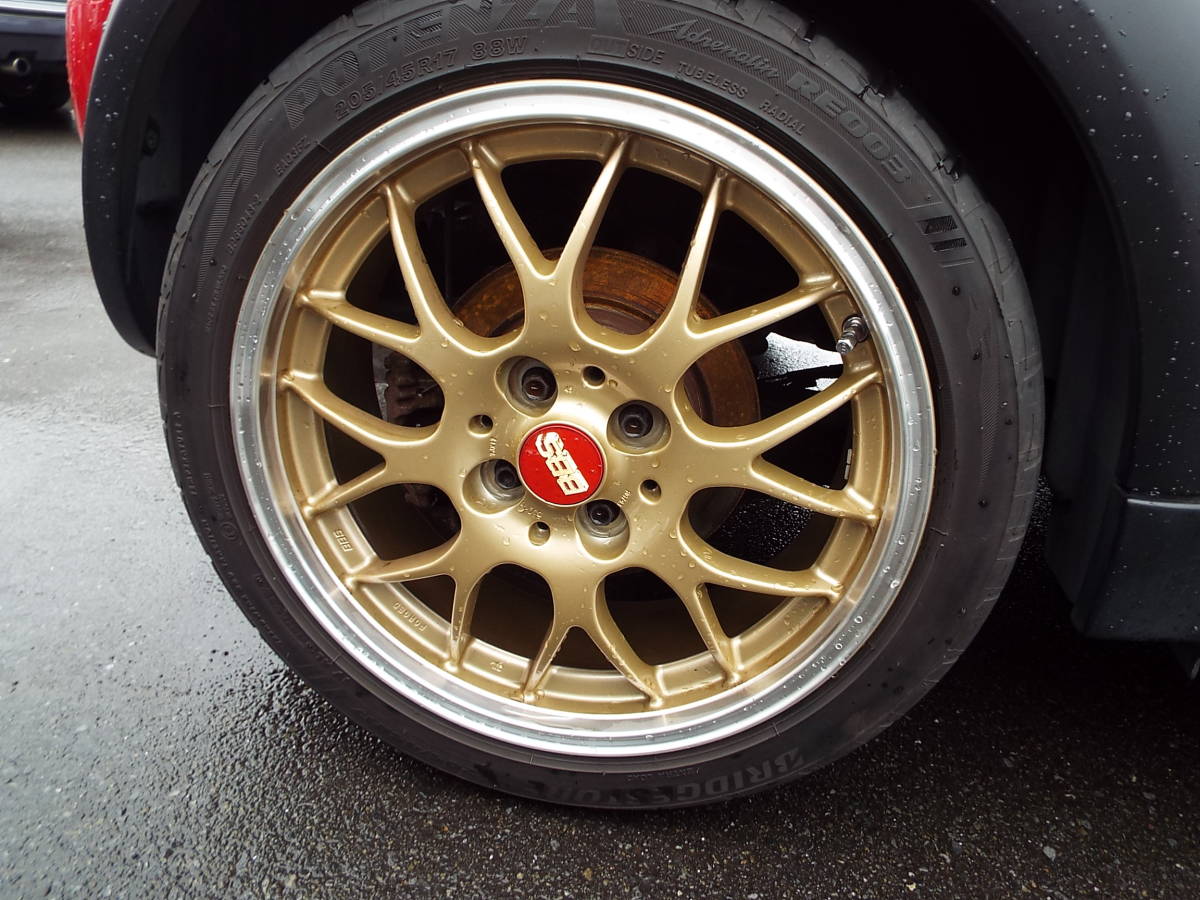 BBS 17インチアルミ 7J BMW ミニ MINIで使用 1円売り切り 245/45/17 ガリ傷なし R50R52R53R56R57 2