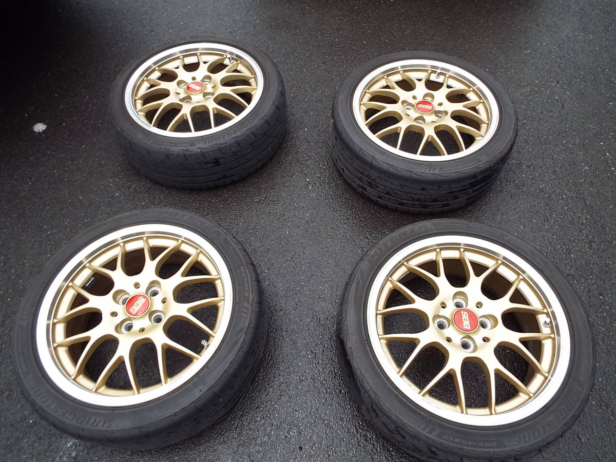 BBS 17インチアルミ 7J BMW ミニ MINIで使用 1円売り切り 245/45/17 ガリ傷なし R50R52R53R56R57 10
