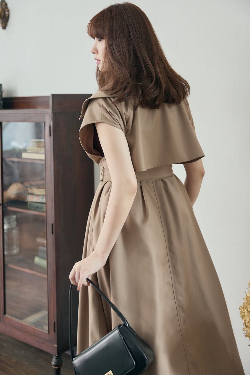 Sleeveless Twill Trench Dress｜PayPayフリマ