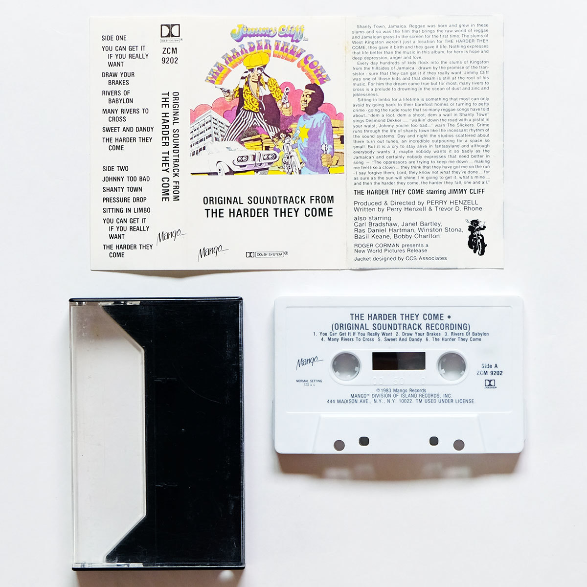 {US version cassette tape }The Harder They Come* is -da-ze squid m/ soundtrack /Jimmy Cliff/jimi- Cliff /Reggae/ Reggae 