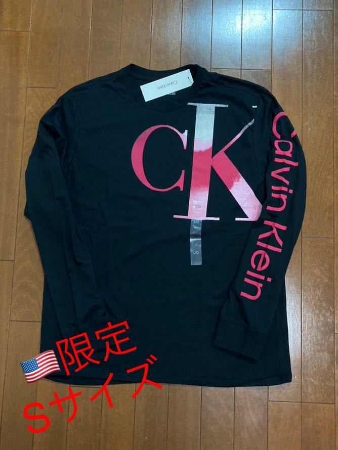 最新 レア CALVIN 白 S タートルネック Tシャツ カットソー プリント