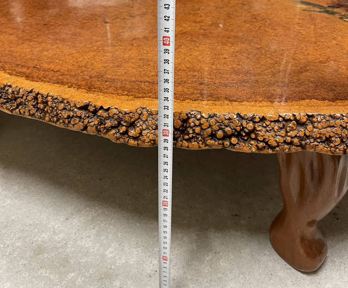 瘤杢 玉杢 無垢 敷板 60cm×40cm 厚さ4.5cm 煎茶道具 唐木花梨