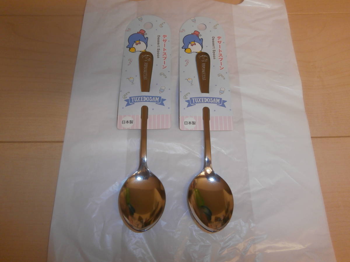  prompt decision * new goods * tuxedo Sam * desert spoon * 2 ps price ** approximately 18 centimeter *③* made in Japan * Sanrio * curry spoon 