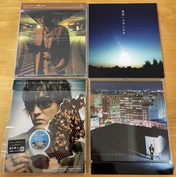 ◎スガシカオ SAMPLE MAXI 4枚 ① 夜明けまえ ② 青空/ Cloudy ③ アシンメトリー ④ サヨナラ/気まぐれ【 KITTY / BMG 】1999~2003年発売_画像1