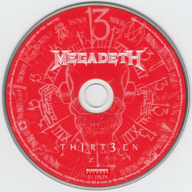 * used CD MEGADETH mega tes/TH1RT3EN(13) 2011 year work 13thteivu*m stay nMD.45 ANTHRAX SLAYER METALLICA ARCH ENEMY FIREBIRD