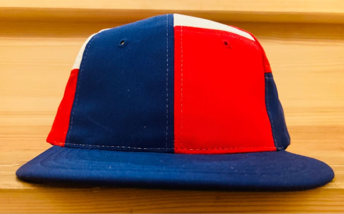 CAP 帽子 ヴィンテージ 90s 青 スナップバック 6pack デッドストック