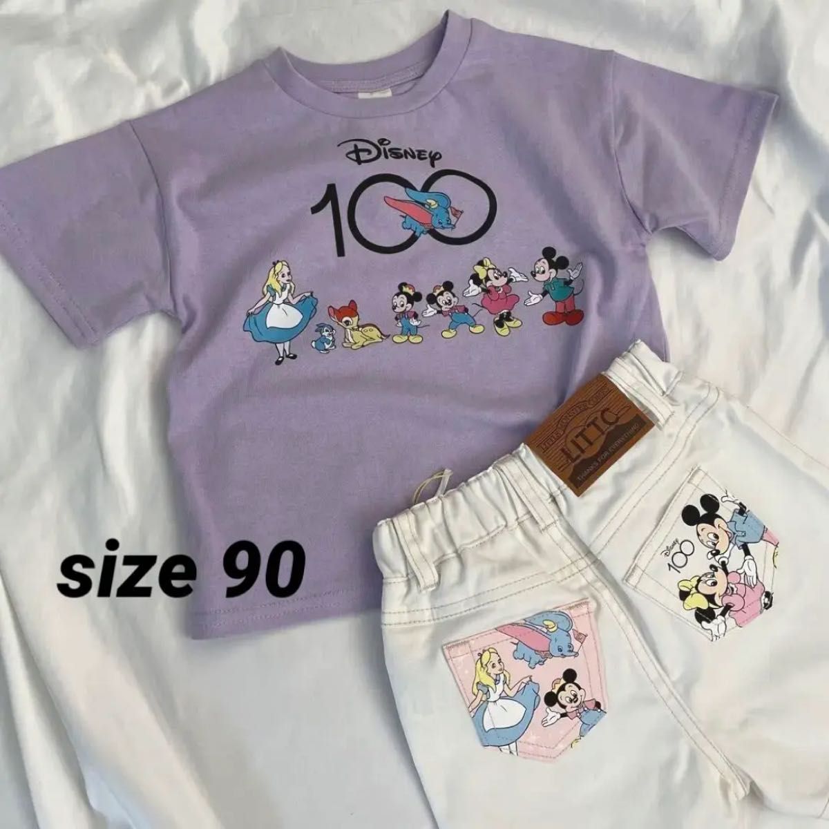 90】しまむら ディズニー100周年 Tシャツ ショートパンツ｜PayPayフリマ