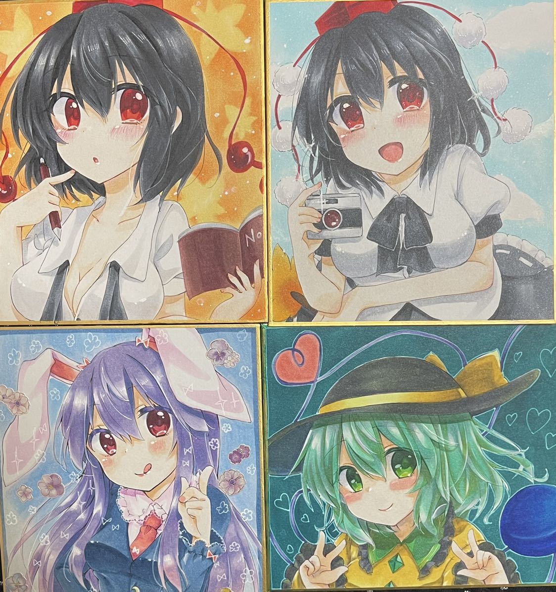 東方Project 手描きイラスト 4枚セット(手描きイラスト)|売買された
