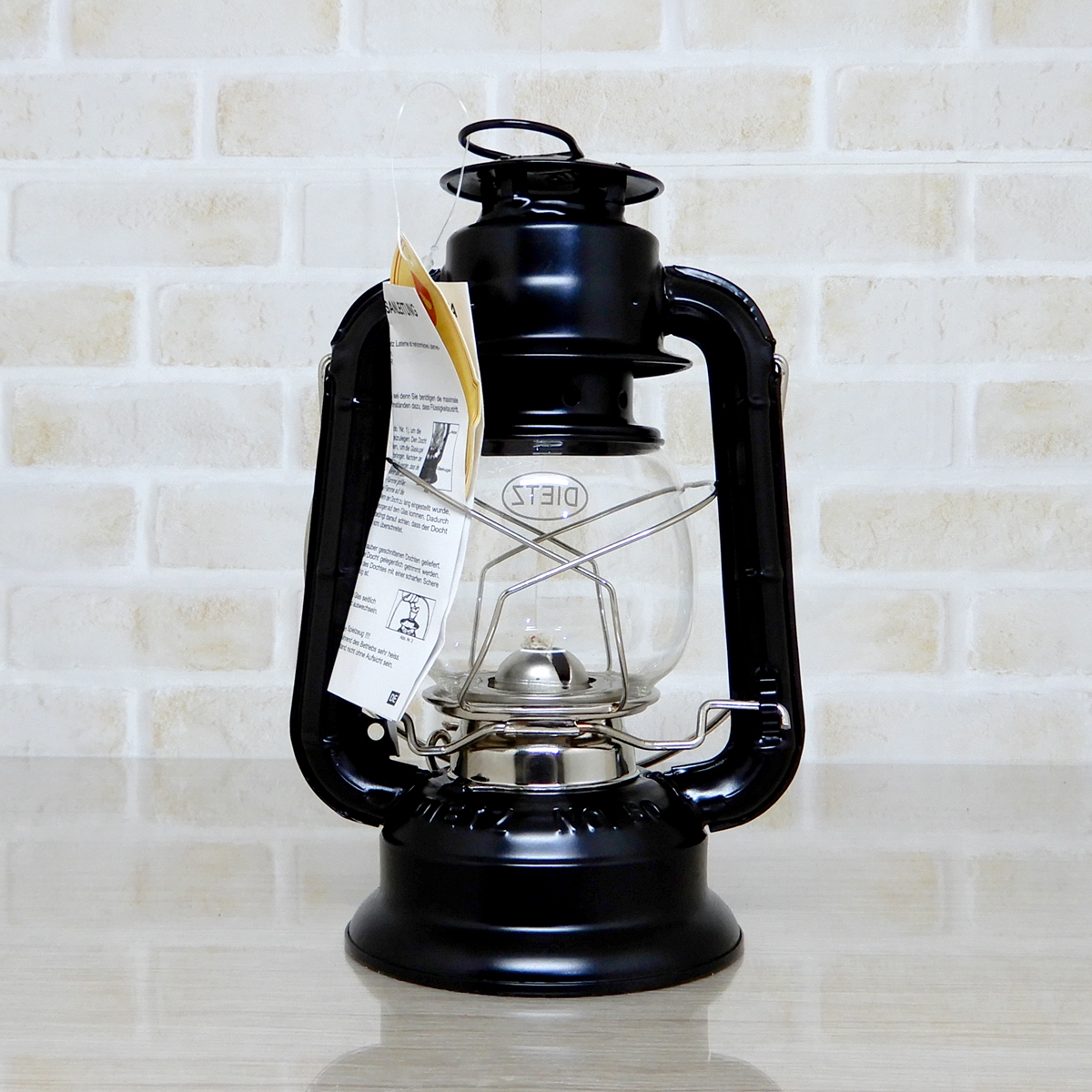 替芯付【送料無料】新品 Dietz #50 Comet Oil Lantern Black & Tin Trim 日本未発売 ◇デイツ コメット ブラック ハリケーンランタン 黒銀