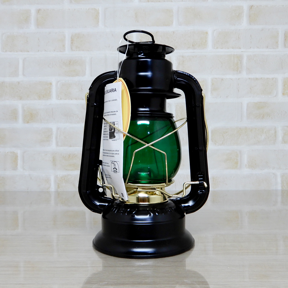 替芯付【送料無料】新品 Dietz #50 Comet Lantern - Black Gold Greenホヤ ◇デイツ コメット ブラック ハリケーンランタン 黒金 真鍮 緑