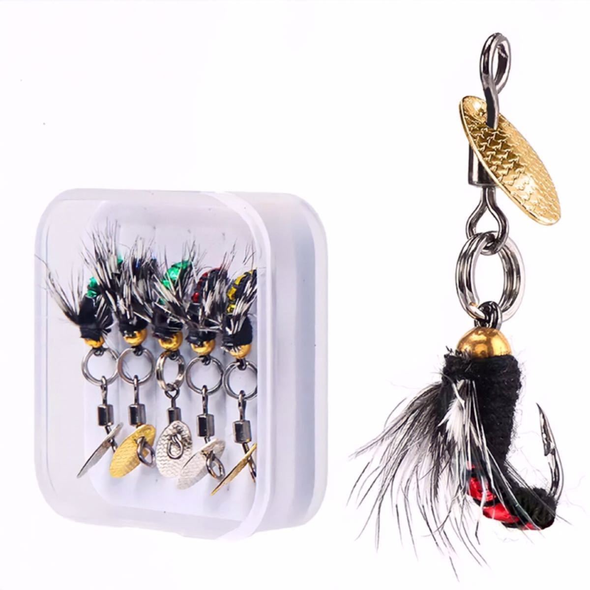  flight Lauto lure yamamete rest real ton kala final product fly fishing tube fishing spinner insect fishing gear hand made 
