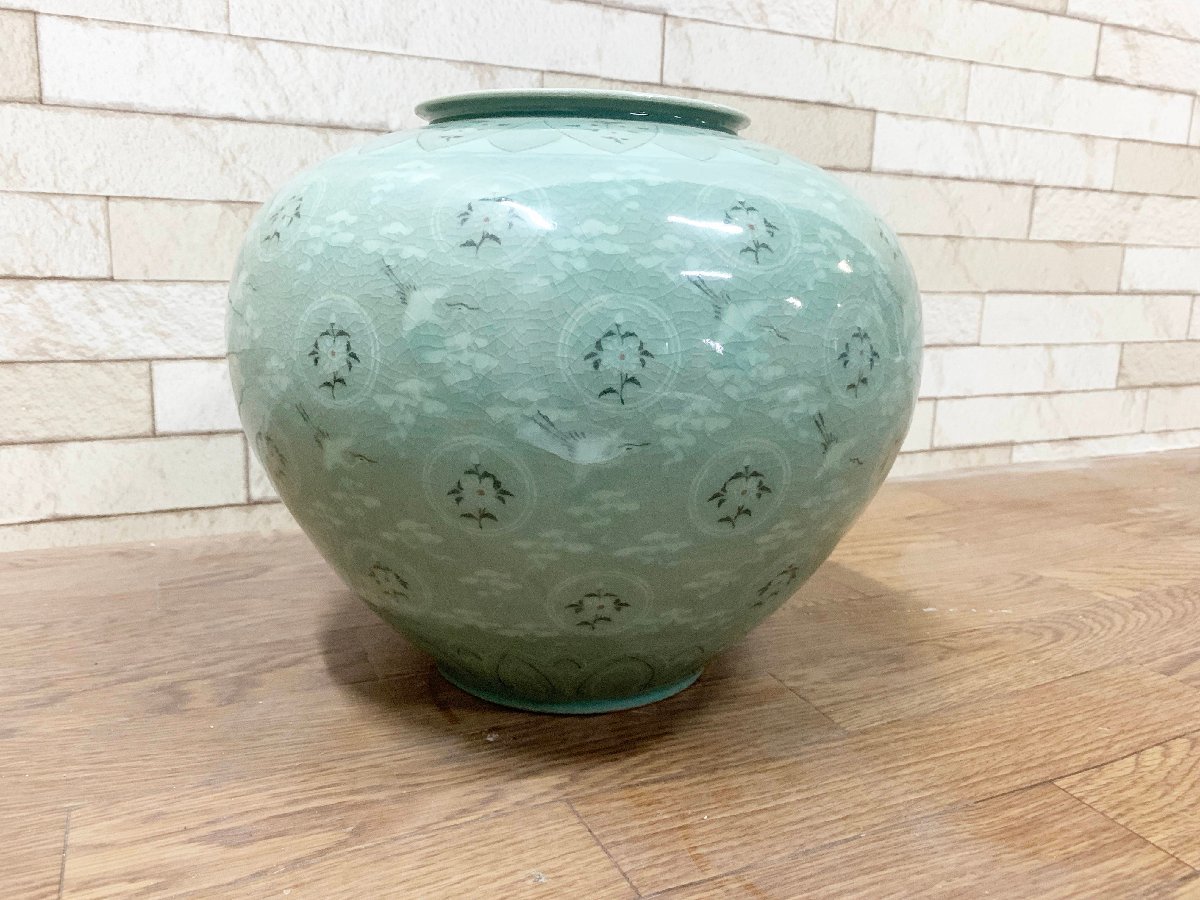 超美品 Yahoo!オークション - 韓国陶窯 高麗青磁 柏岩陶窯 李相烈作 青磁