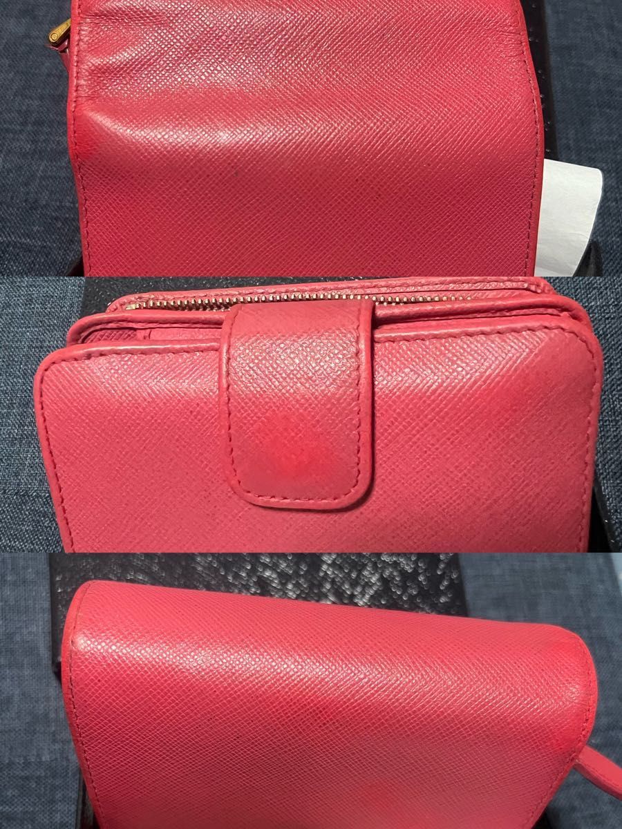 PRADA 二つ折り財布 ピンク色 - 長財布