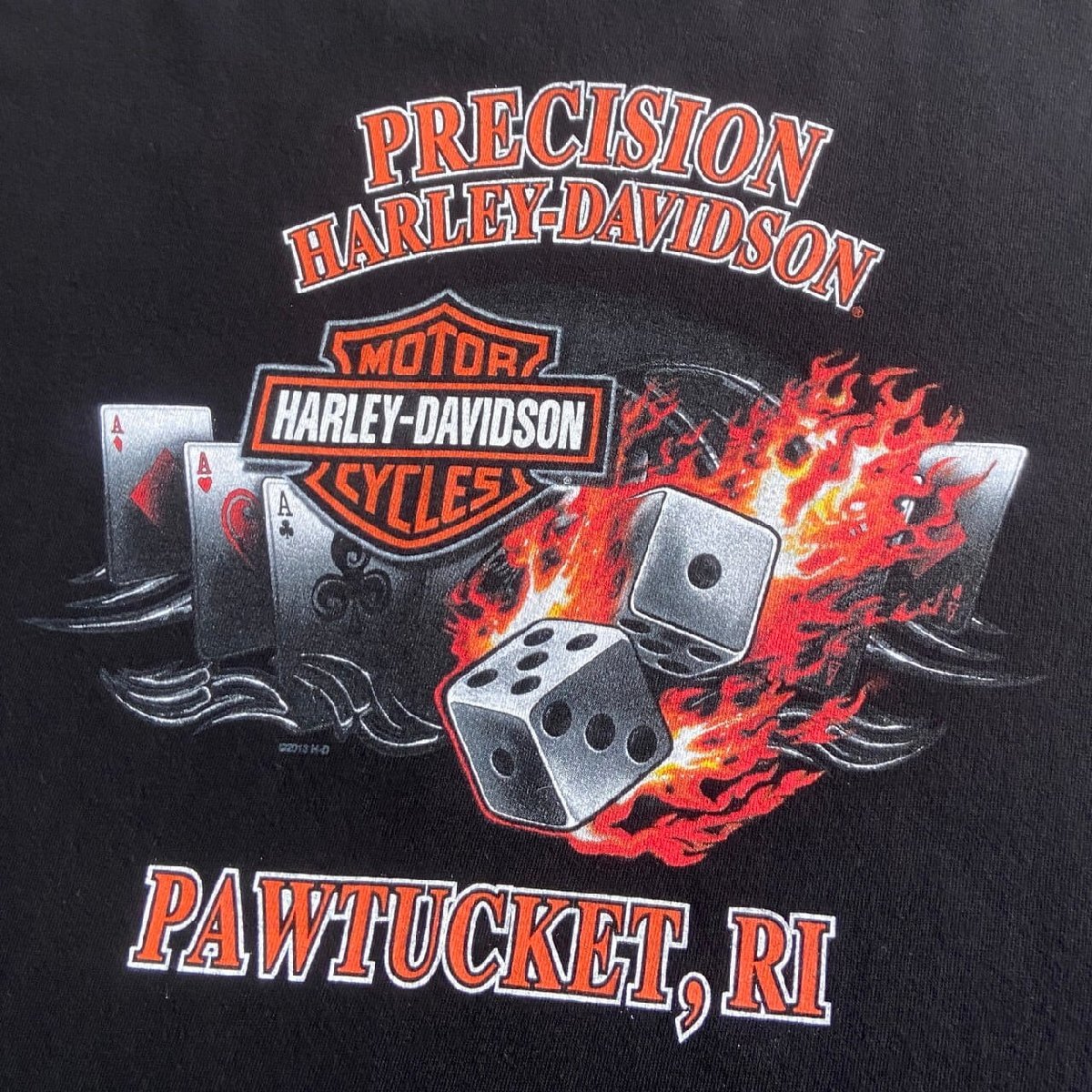 ビッグサイズ Harley-Davidson ハーレーダビッドソン フロントロゴ バックプリント Tシャツ メンズ2XLの画像1