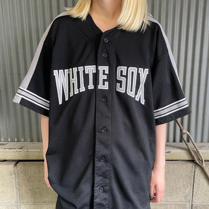 90年代 スターター MLB ホワイト・ソックス THOMAS 35 ベースボールシャツ メンズL