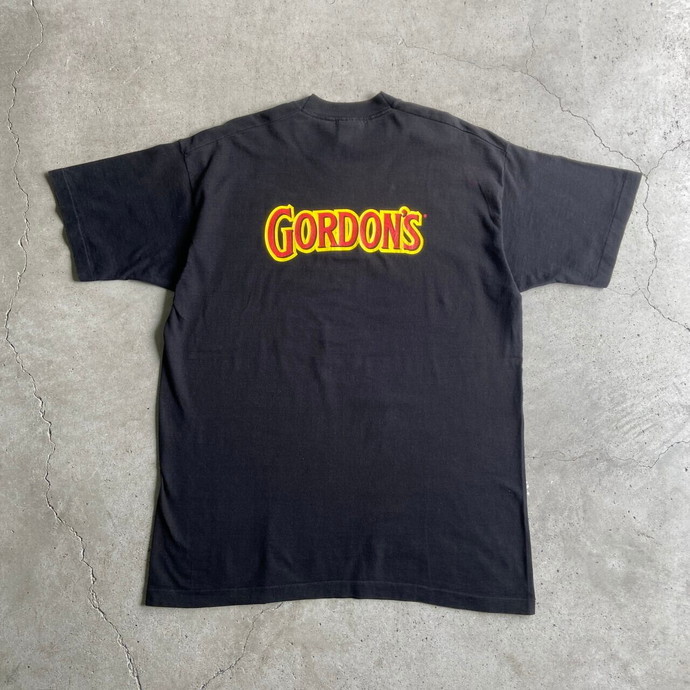 90年代 GORDON'S GIN お酒 企業ロゴ アドバタイジング バックプリントTシャツ メンズXL_画像2