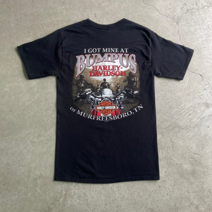 ビッグサイズ Harley-Davidson ハーレーダビッドソン フロントロゴ バックプリント Tシャツ メンズ2XLの画像2