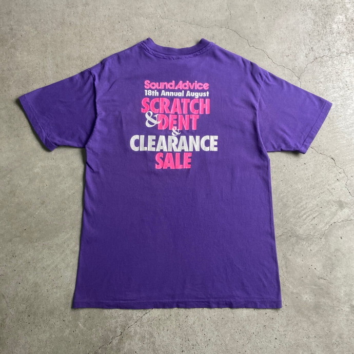 USA製 80年代～ ”SCRANTCH＆DENT” クリアランスセール 企業 アドバタイジングプリント Tシャツ メンズL_画像2