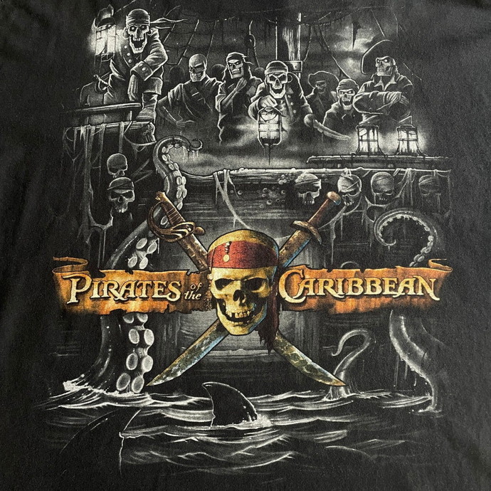 ビッグサイズ 00年代 Disney ディズニーPirates of the Caribbean パイレーツオブカリビアン プリントTシャツ メンズ2XL相当