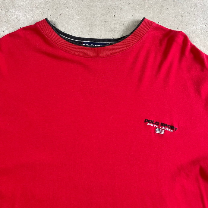 ビッグサイズ 90年代 POLO SPORT Ralph Lauren ポロスポーツ ラルフローレン ワンポイントロゴ 刺繍 Tシャツ メンズ2XL相当_画像1