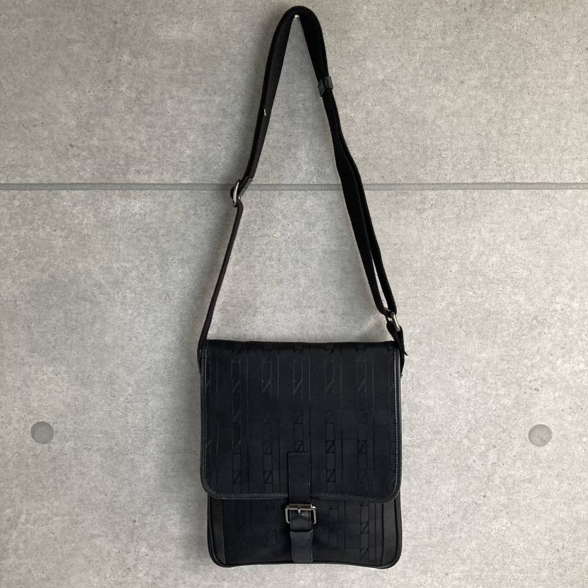 Z Zegma ジーゼニア シグネイチャーショルダーバッグ ナイロン&レザー