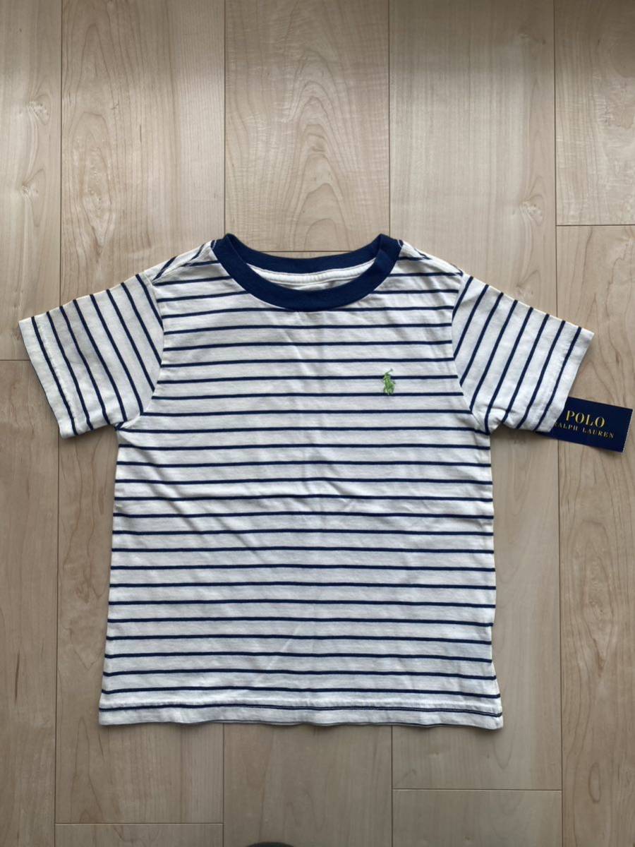 ☆新品未使用☆キッズRALPH LAUREN ☆ポロラルフローレン ☆白紺ボーダーTシャツ☆サイズ２T（95cm）_画像1