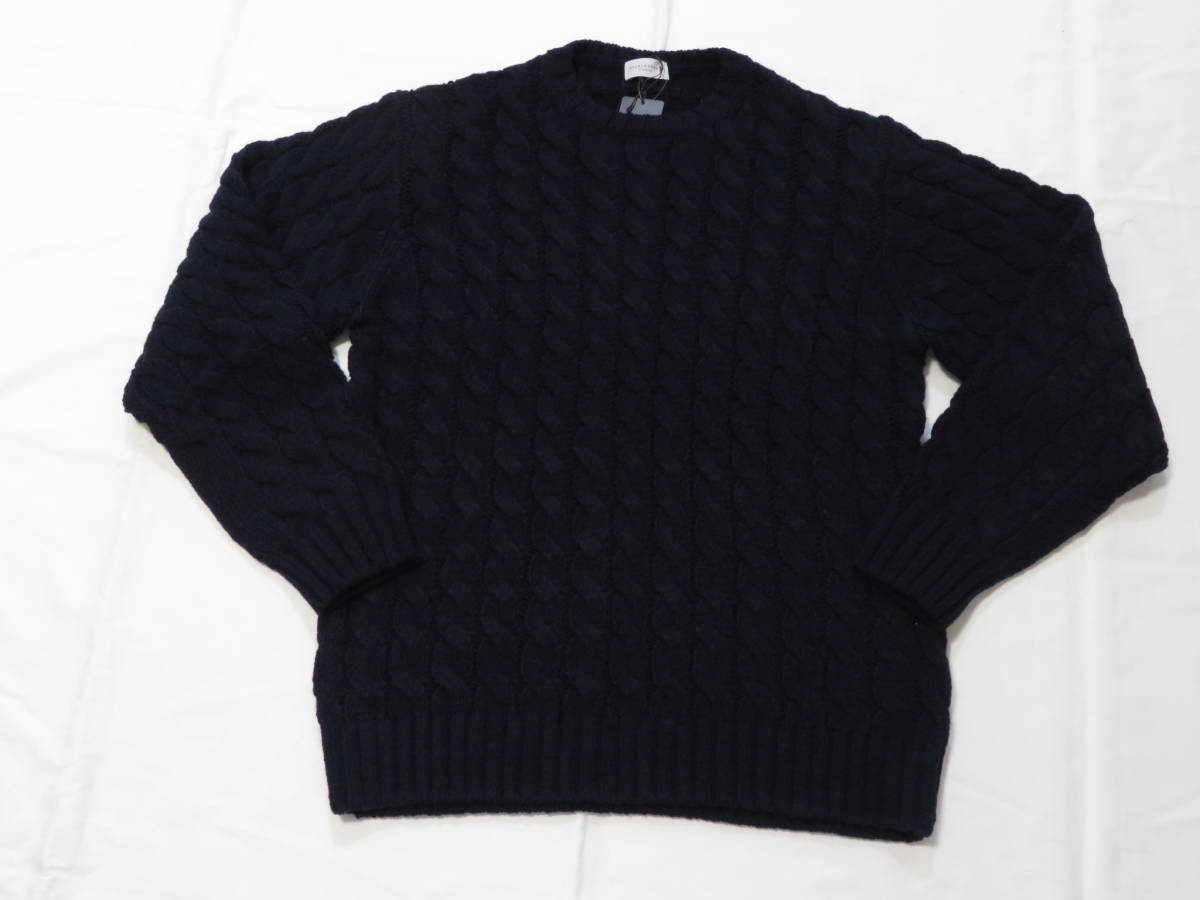 マッキントッシュロンドン　高級ウール入りニットセーター　59,400円　紺　LLサイズ　厚手