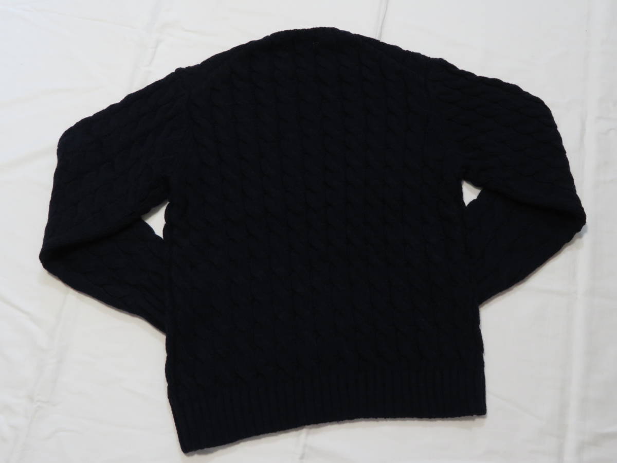 マッキントッシュロンドン　高級ウール入りニットセーター　59,400円　紺　LLサイズ　厚手_画像3