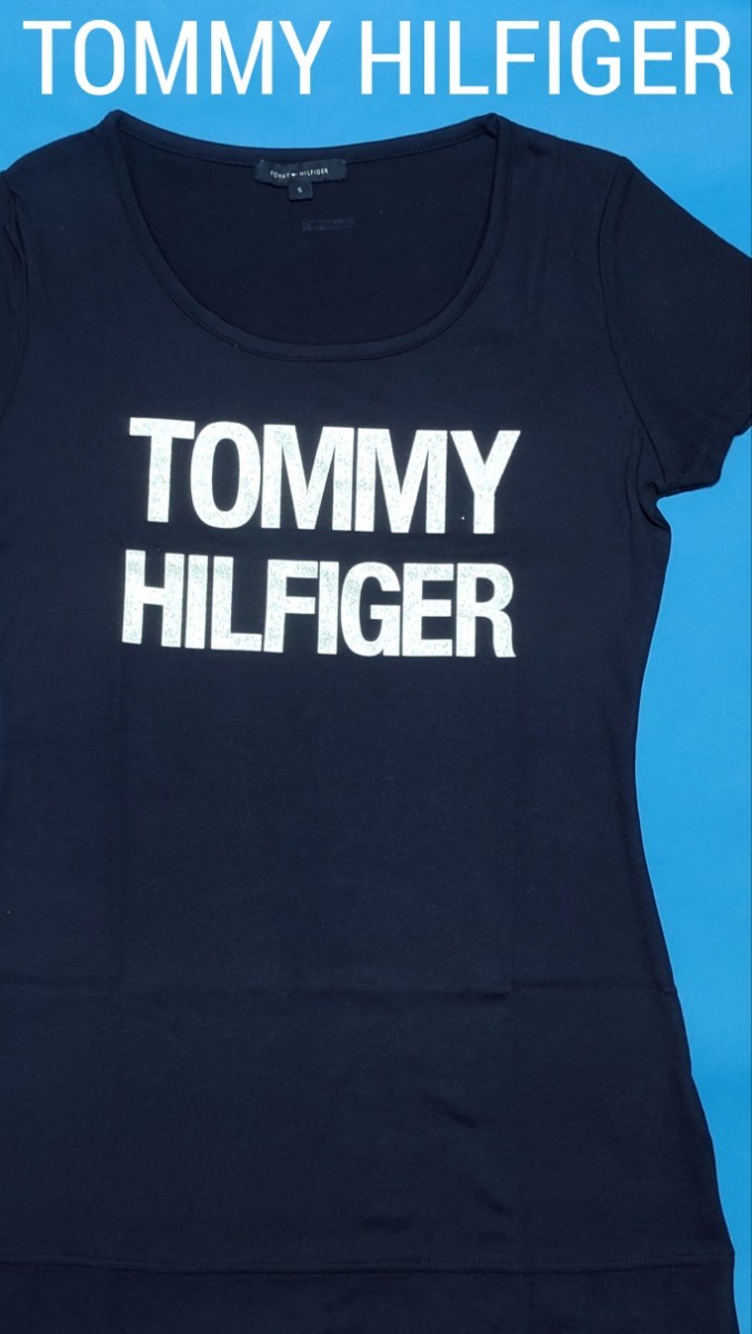 【美品】TOMMY HILFIGER(トミーヒルフィガー)レディースカットソーS_画像1