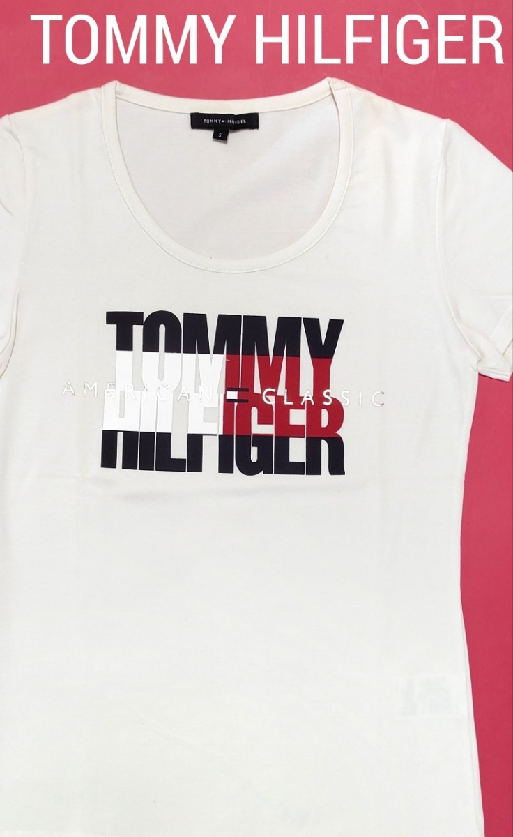 【美品】TOMMY HILFIGER(トミーヒルフィガー)レディースTシャツ S_画像1